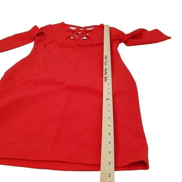 Diane von Furstenberg Carmen Dress 0 Poppy Red Sheath Cut-out‎ Neck DVF Cocktail - Picture 10 of 11